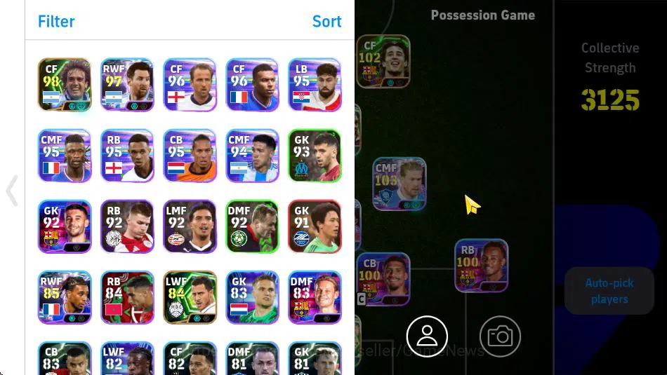 eFootball Accounts Mobile|Scholes Low Screamer,Chiellini,KD Bruyne Ph image 2