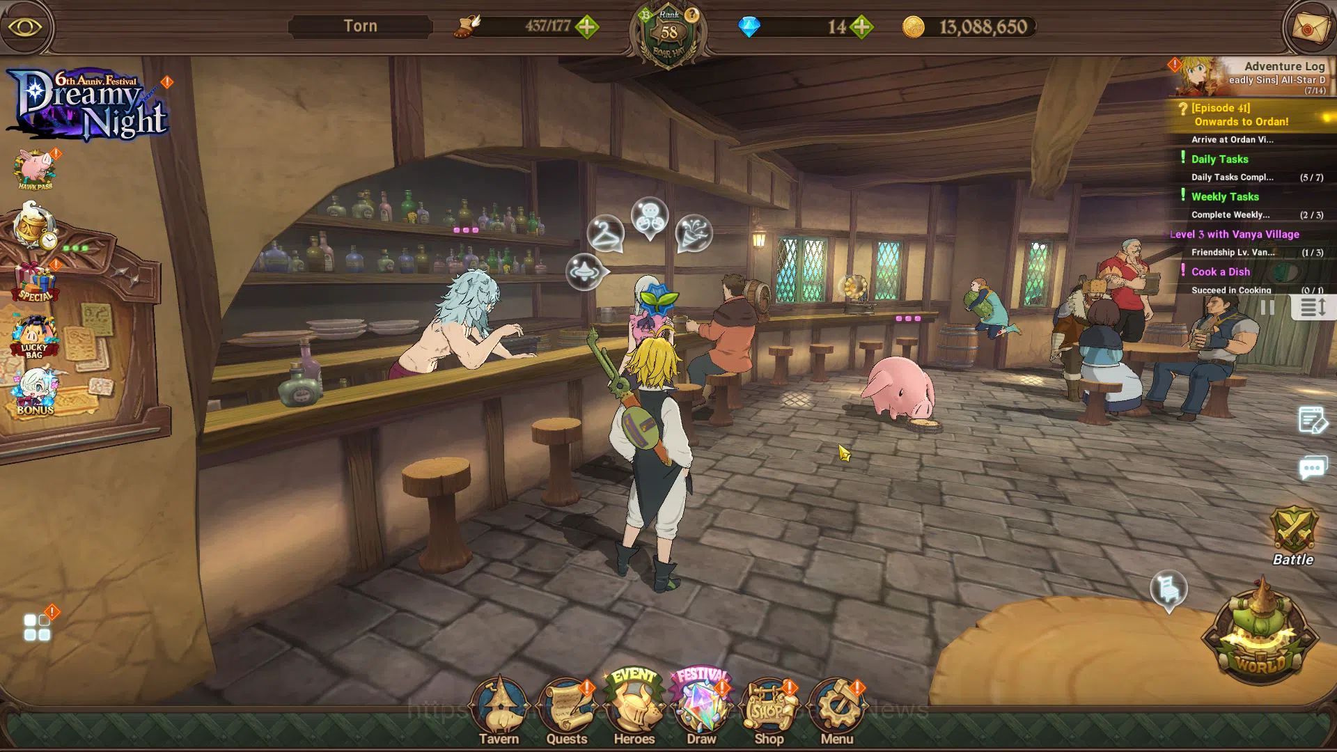 The Seven Deadly Sins: Grand Cross Accounts Global|1M CC|Starter Ch4|5 UR| Salos, Meresca, Mae image 1