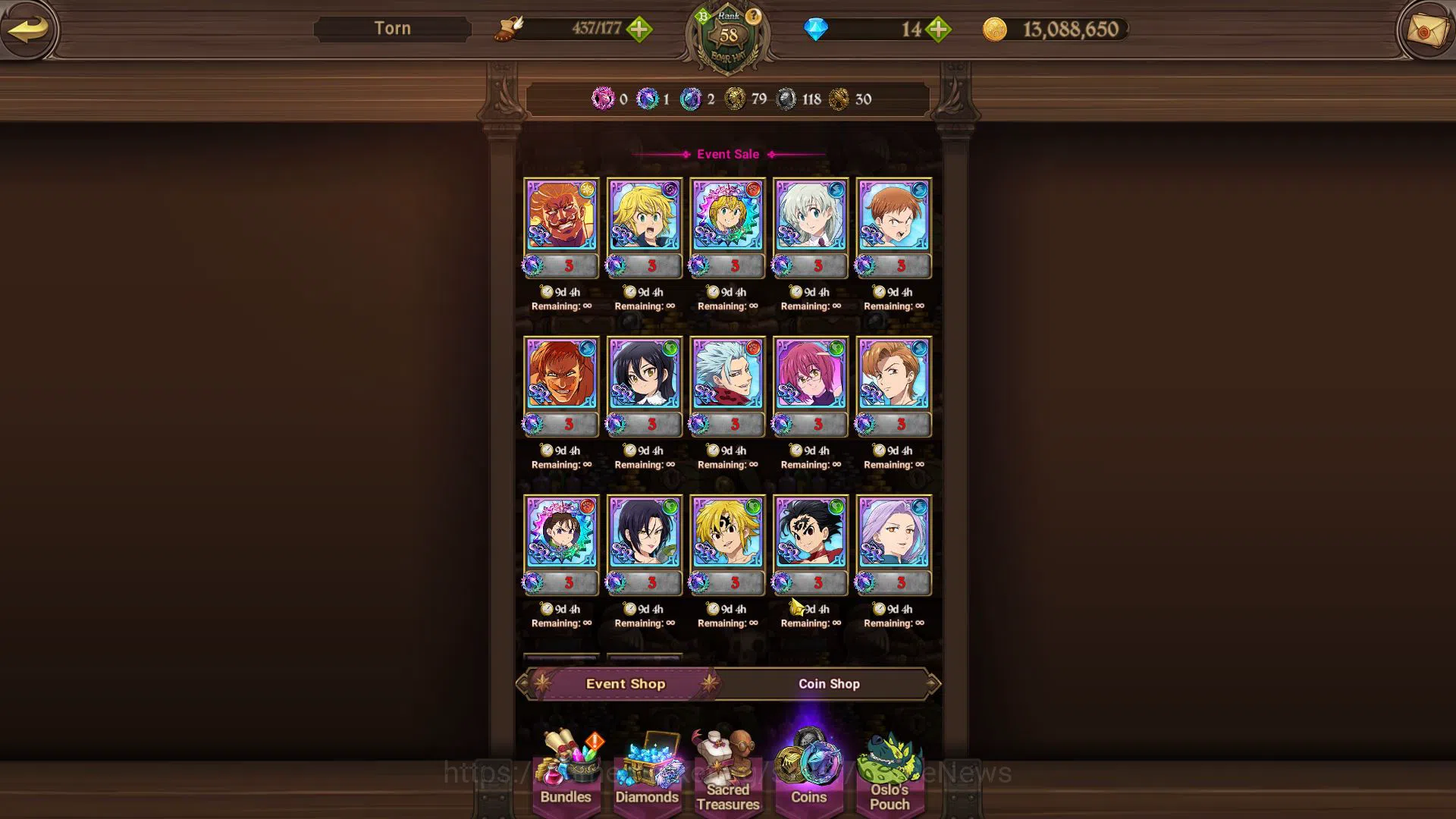 The Seven Deadly Sins: Grand Cross Accounts Global|1M CC|Starter Ch4|5 UR| Salos, Meresca, Mae image 9
