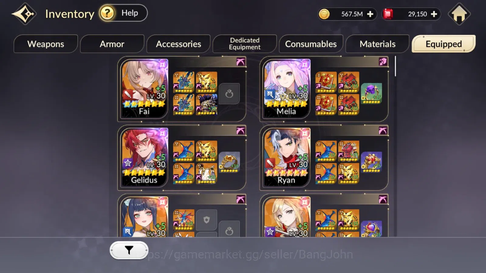 Seven Knights Re:Birth Accounts Global|FullEX7(TC2Fai,TC1Rosie,Gelidus,Melia,Juri) image 14