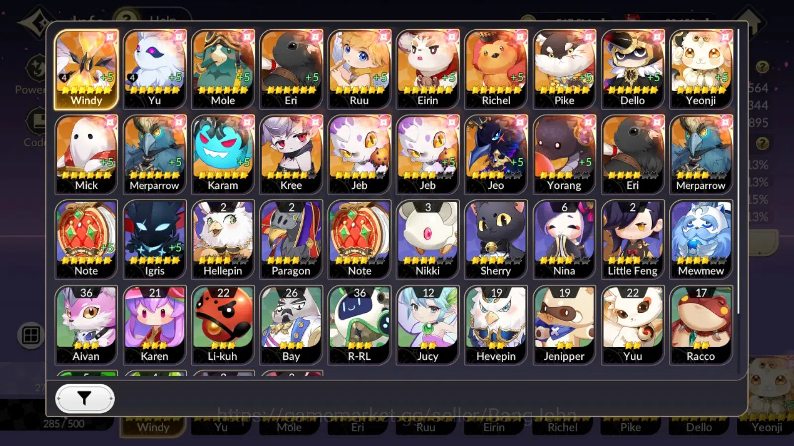 Seven Knights Re:Birth Accounts Global|FullEX7(TC2Fai,TC1Rosie,Gelidus,Melia,Juri) image 18