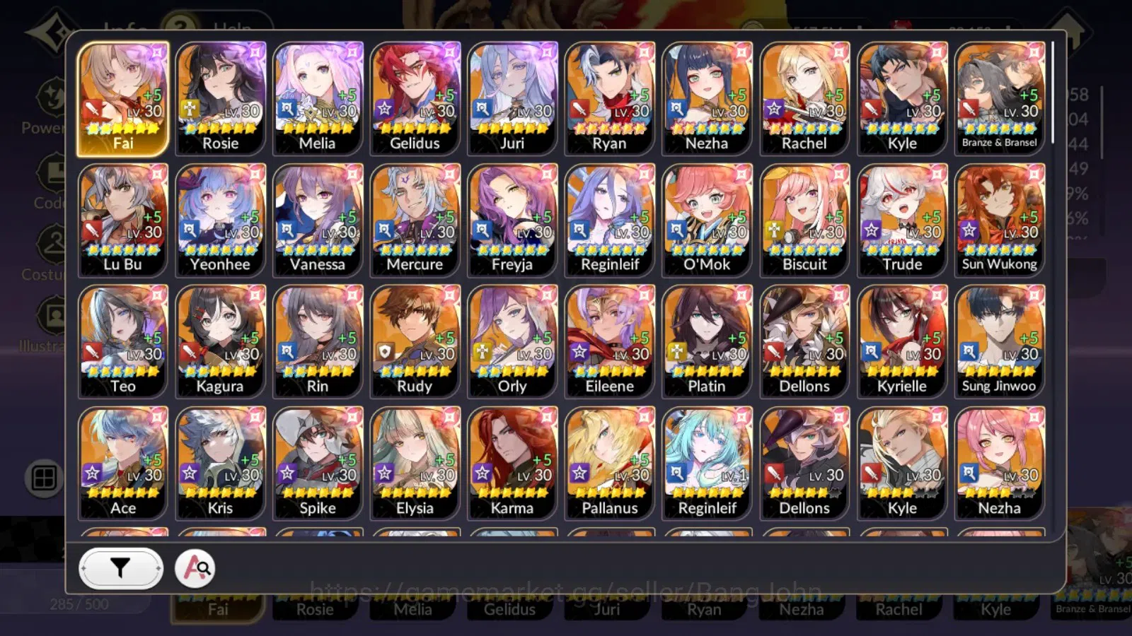 Seven Knights Re:Birth Accounts Global|FullEX7(TC2Fai,TC1Rosie,Gelidus,Melia,Juri) image 20