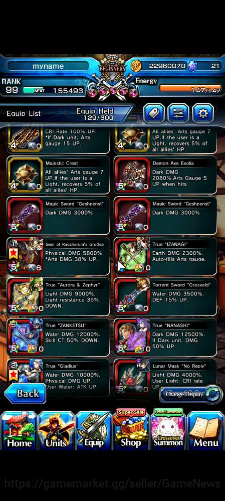 Grand Summoners Accounts Mid-Game Global|Rank 99|21 Ascend|RoyTW,ChloeTW,Wh FenTW,Pinnacle Isliid,Pencilgon,S 11