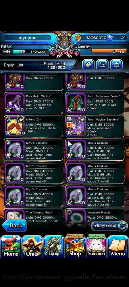 Grand Summoners Accounts Mid-Game Global|Rank 99|21 Ascend|RoyTW,ChloeTW,Wh FenTW,Pinnacle Isliid,Pencilgon,S 13