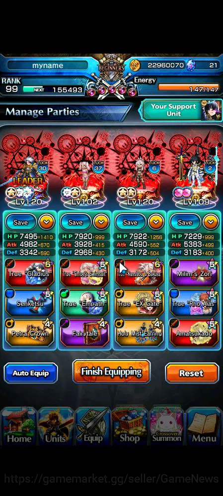 Grand Summoners Accounts Mid-Game Global|Rank 99|21 Ascend|RoyTW,ChloeTW,Wh FenTW,Pinnacle Isliid,Pencilgon,S 3