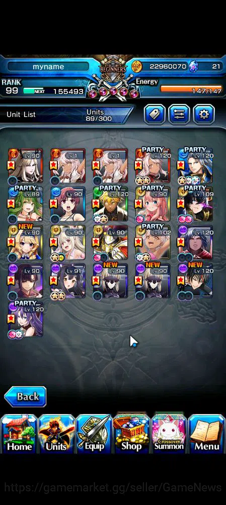 Grand Summoners Accounts Mid-Game Global|Rank 99|21 Ascend|RoyTW,ChloeTW,Wh FenTW,Pinnacle Isliid,Pencilgon,S 4