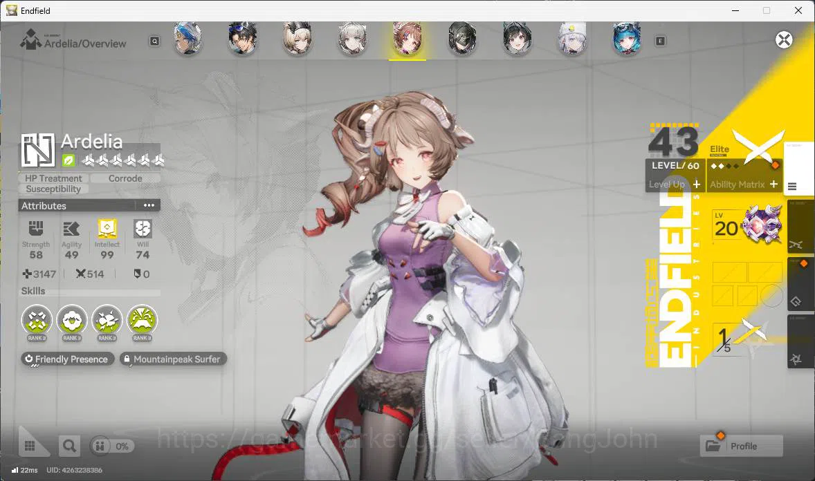 Arknights: Endfield Accounts ASIA | LVL 58 | Laevatain sign, Gilberta Sign, Ros image 12