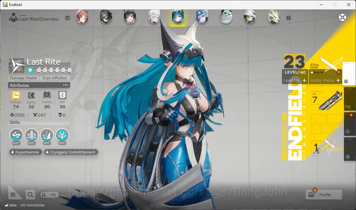 Arknights: Endfield Accounts ASIA | LVL 58 | Laevatain sign, Gilberta Sign, Ros image 13