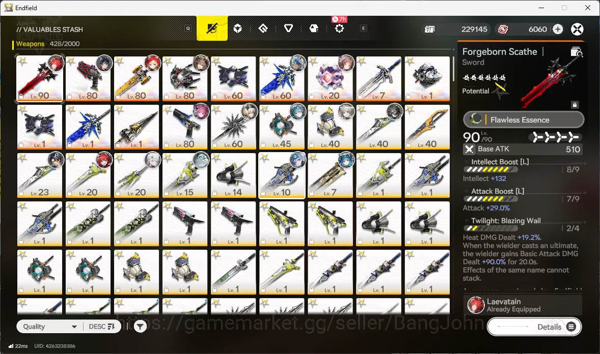 Arknights: Endfield Accounts ASIA | LVL 58 | Laevatain sign, Gilberta Sign, Ros image 14