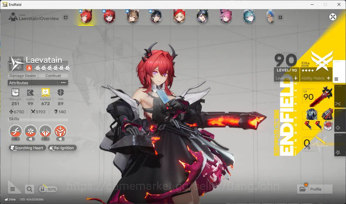 Arknights: Endfield Accounts ASIA | LVL 58 | Laevatain sign, Gilberta Sign, Ros image 3
