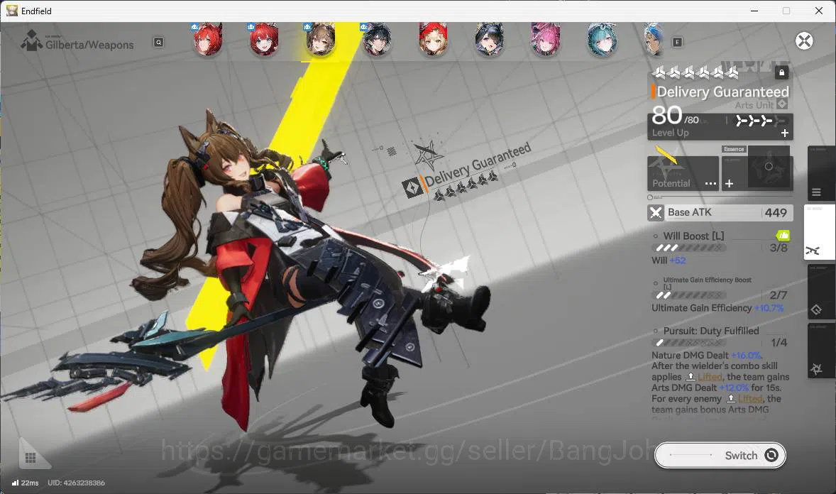 Arknights: Endfield Accounts ASIA | LVL 58 | Laevatain sign, Gilberta Sign, Ros image 6
