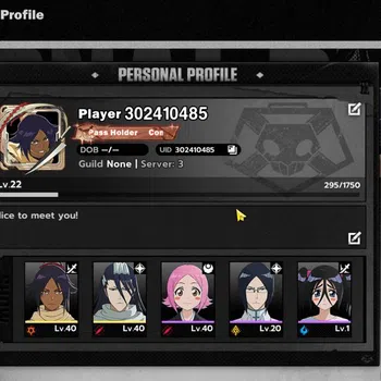 BLEACH: Soul Resonance Accounts Sv SEA Nuverse|Lv 22 Good Progress|2 SSR(Yoruichi  image 1