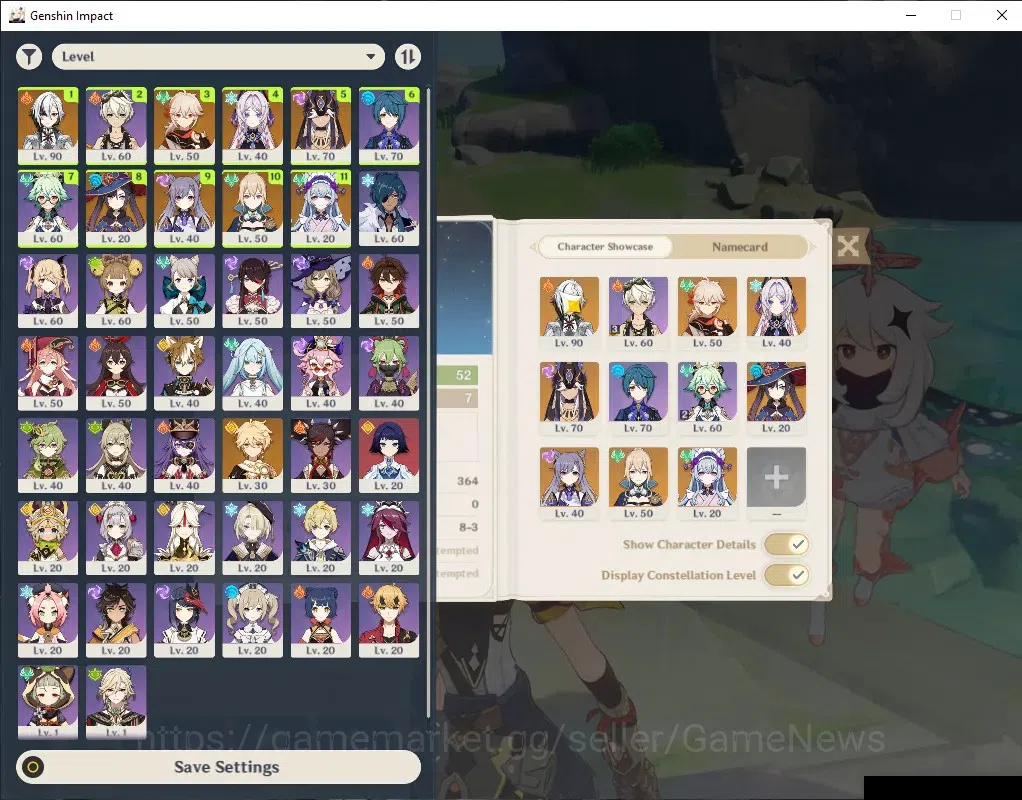 Genshin Impact Accounts Mid Game Asia|AR 52|5 Limited+3(5*Weapon)|Arlecchino,Kazuha,Cyno,Citlali,Mizuki|Standard 1