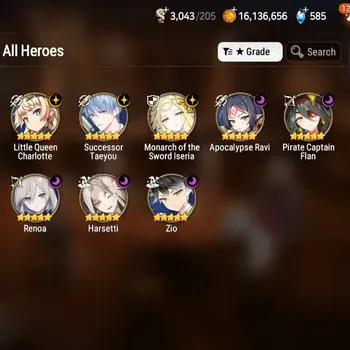 Epic Seven Accounts High-End Global UnVerif|NewEra| 8 ML(Zio,Har setti,Monarch,Renoa,etc)+A