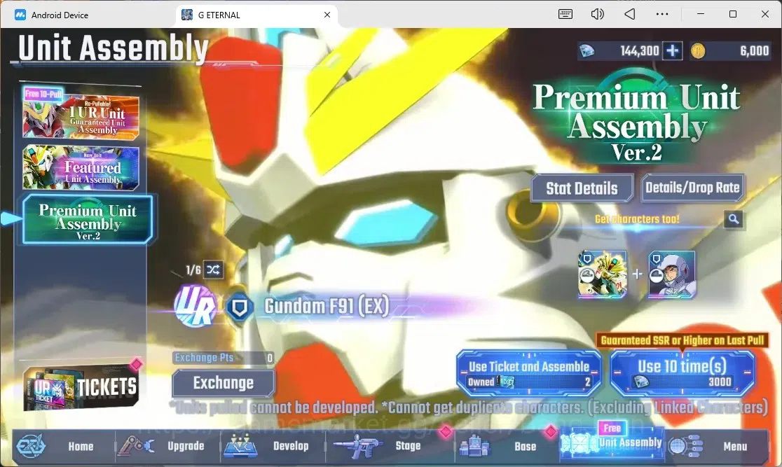 SD Gundam G Generation ETERNAL Accounts Global Rank 1 | FreshStory | 100+K Diamond, Selector Banner On, 9Gundam SSR+ 1Supp 4