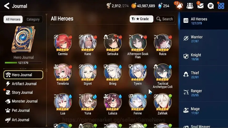 Epic Seven Accounts High-End GLOBAL Unverif|New Era|6 ML[NM Luna,DK Sharun,S Taeyou,Etc]+TA Coli,Landy,Setsuka,AS 7