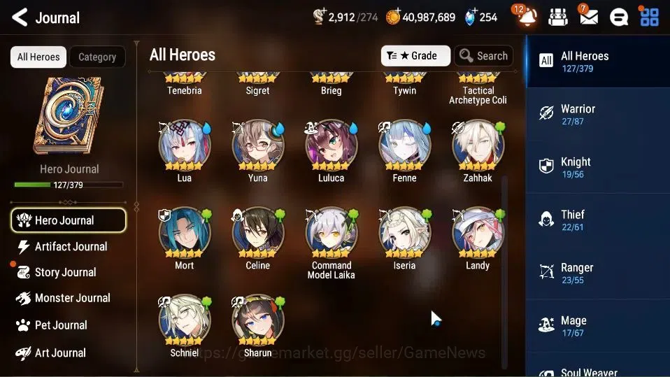 Epic Seven Accounts High-End GLOBAL Unverif|New Era|6 ML[NM Luna,DK Sharun,S Taeyou,Etc]+TA Coli,Landy,Setsuka,AS 8