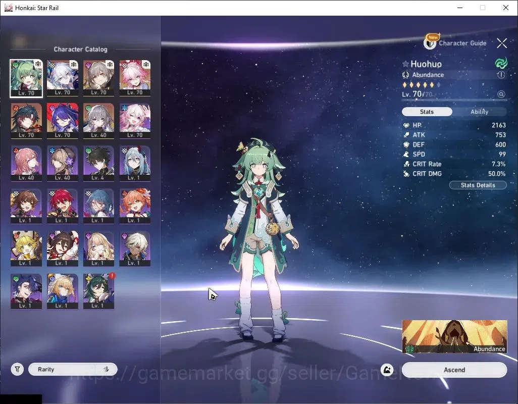 Honkai Star Rail Accounts Others Asia|TL 57|5 Limited|1 Prem Team|YaoGuang+Sign,Evanescia,M Blade,Huohuo,Acheron Etc|Female 4