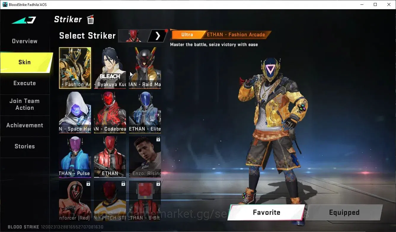 Blood Strike Accounts Collab Skin ASIA|ETERNAL DEagle+MELEE TalonKnife,AXE|Collab Enzo-Kraken,TR Takemichi,MCX,FN2K+Many 14