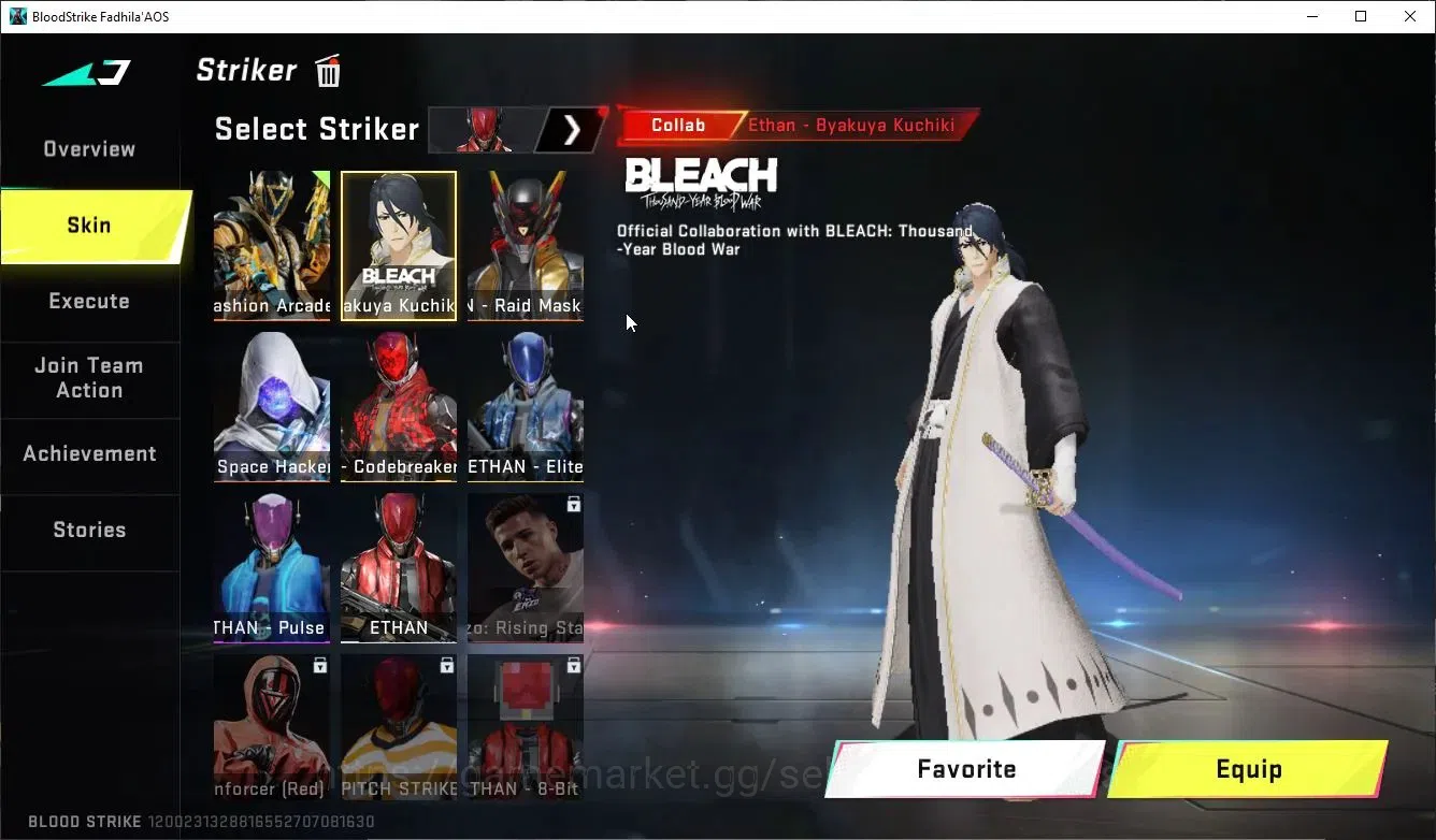 Blood Strike Accounts Collab Skin ASIA|ETERNAL DEagle+MELEE TalonKnife,AXE|Collab Enzo-Kraken,TR Takemichi,MCX,FN2K+Many 15