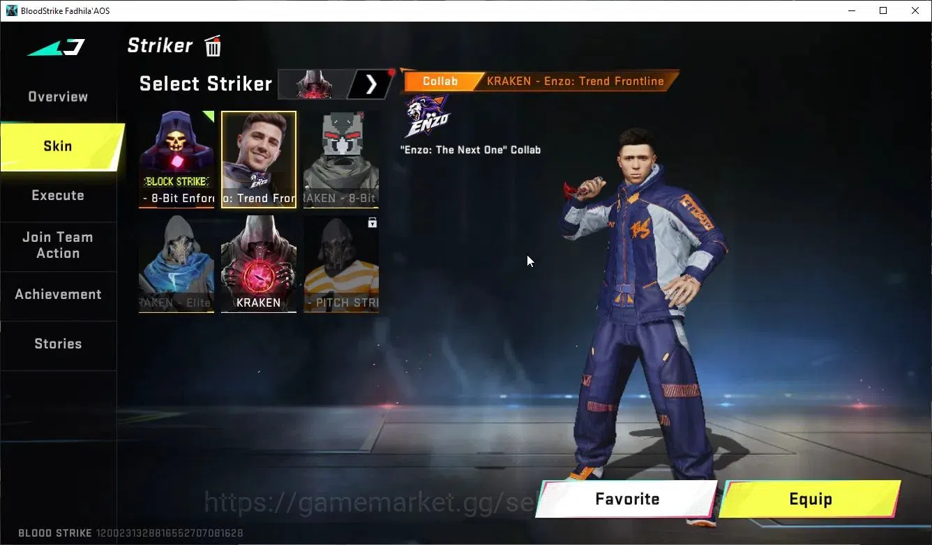 Blood Strike Accounts Collab Skin ASIA|ETERNAL DEagle+MELEE TalonKnife,AXE|Collab Enzo-Kraken,TR Takemichi,MCX,FN2K+Many 6