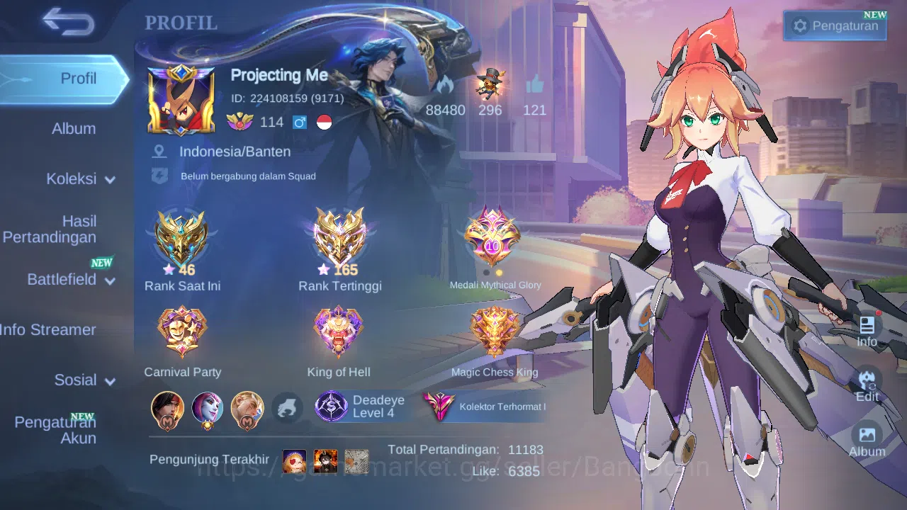 Mobile Legends: Bang Bang Accounts Hero 132 Skin 439 | Legend Franco, Freya | Aspiran image 1