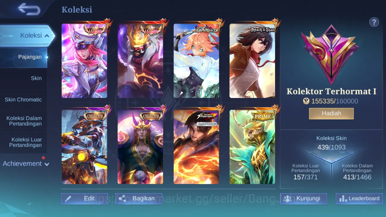 Mobile Legends: Bang Bang Accounts Hero 132 Skin 439 | Legend Franco, Freya | Aspiran image 12