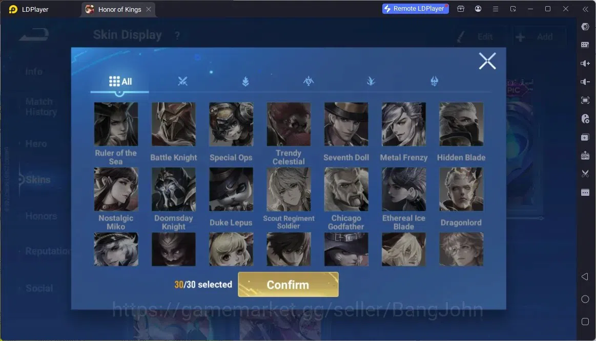 Honor of Kings Accounts Global | 112H 152S|Precious AOT Allain, Legend Ang image 12