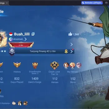 Honor of Kings Rare Skin Global | 112H 152S|Precious AOT Allain, Legend Ang image 1