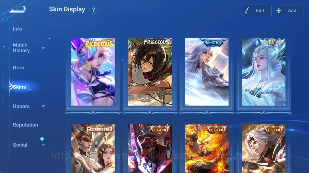 Honor of Kings Accounts Rare Skin Global |113H 120S| Precious Butterfly | Precious Collab AOT Mikasa (Jing) | Limited Li Bai 1