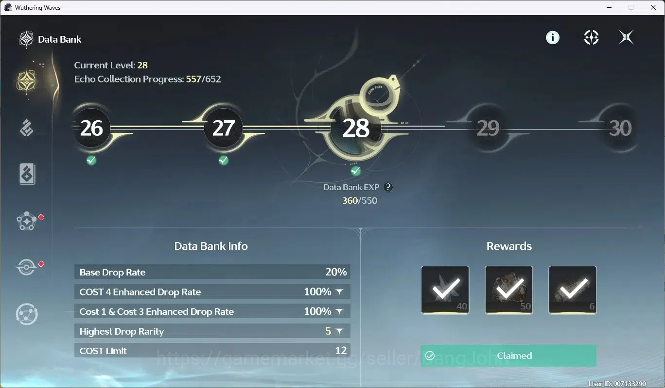 Wuthering Waves Accounts SEA|UL 50|Rank 6|5 Char Limited [Shorekeeper RC1,L image 15
