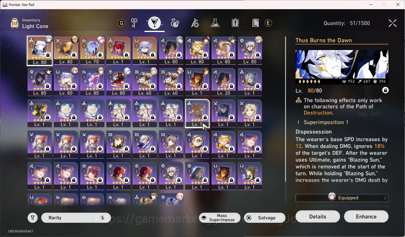 Honkai Star Rail Accounts Others ASIA | TL 65 | 180 Gacha Ticket Premium | 3956 Jade | Archer Premium | Archer s1| HSR099B 6