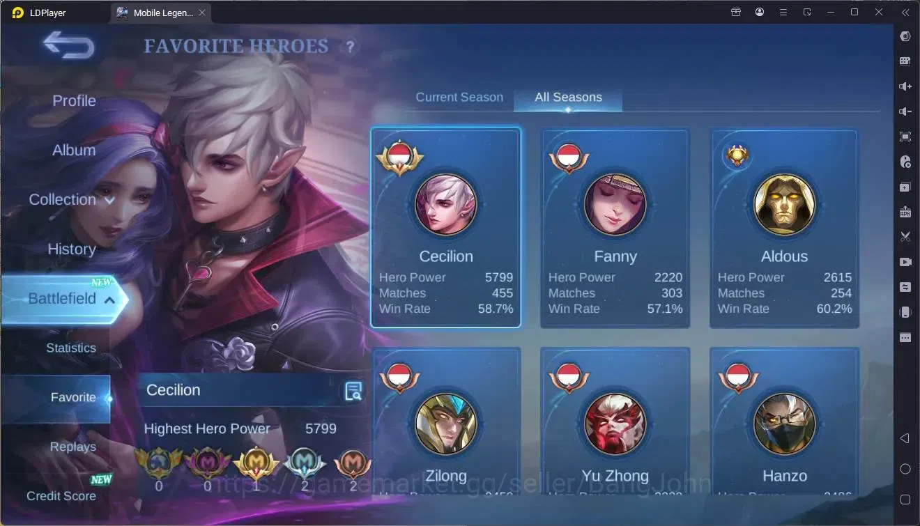 Mobile Legends: Bang Bang Accounts Global|Hero 132|Skin 252|Renowned|Prime Granger|TF image 19