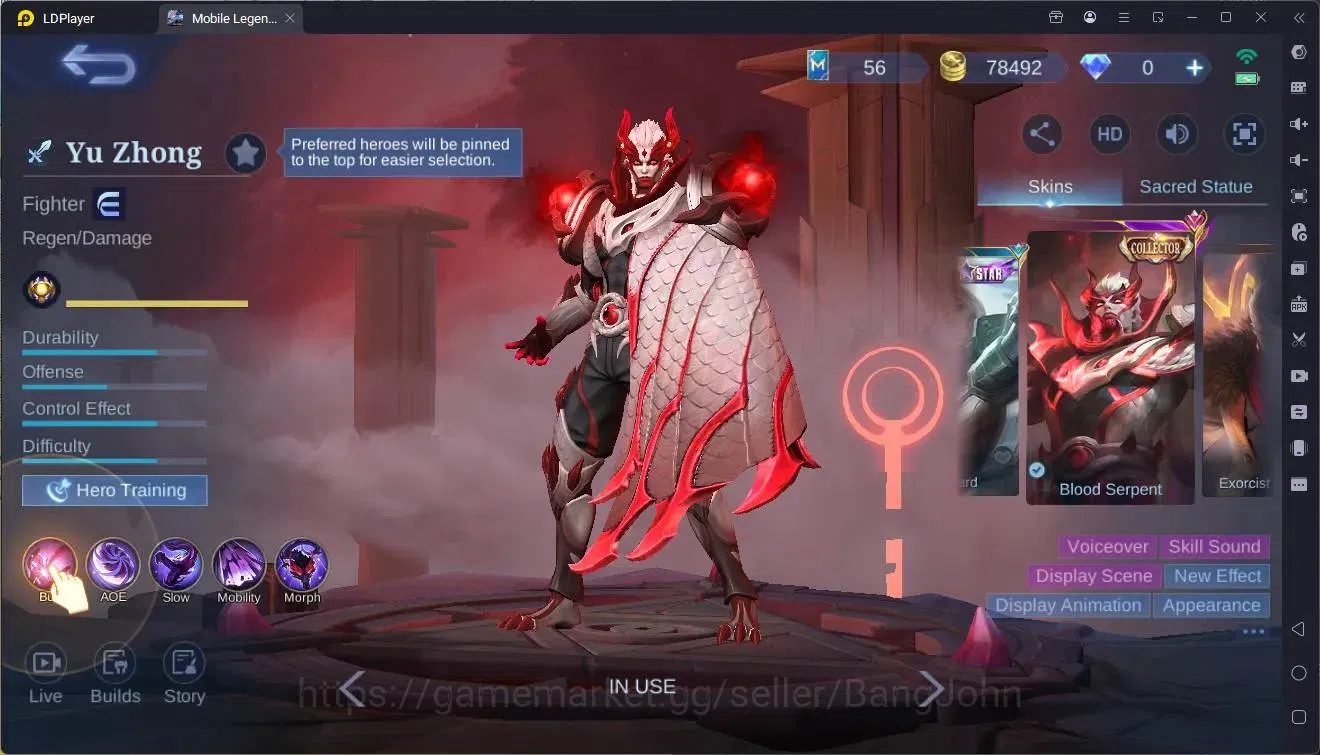 Mobile Legends: Bang Bang Accounts Global|Hero 132|Skin 252|Renowned|Prime Granger|TF image 6