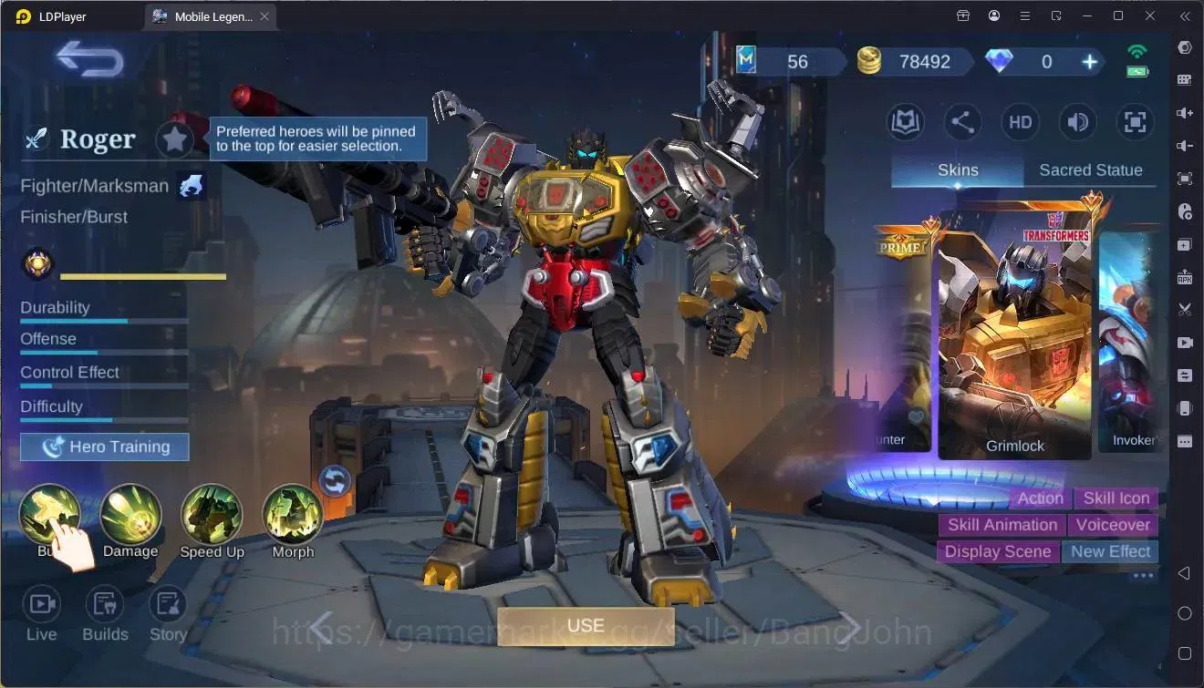 Mobile Legends: Bang Bang Accounts Global|Hero 132|Skin 252|Renowned|Prime Granger|TF image 7