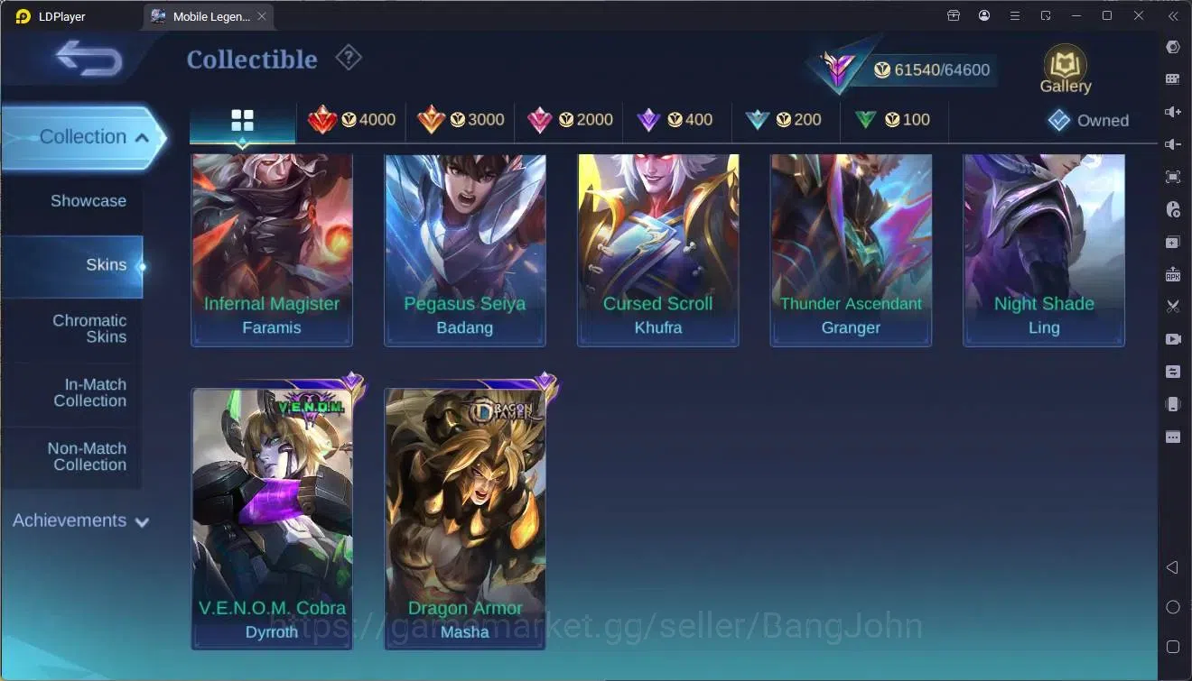 Mobile Legends: Bang Bang Accounts Global|Hero 132|Skin 252|Renowned|Prime Granger|TF image 9
