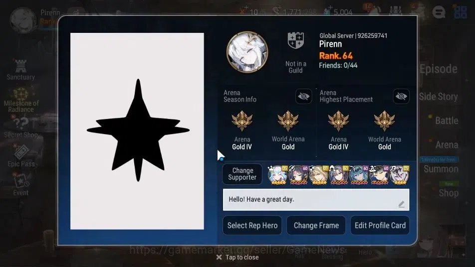 Epic Seven Accounts Global+ASIA Unverif|NewEra|11 ML[Salome,A Tywin,Ru image 3