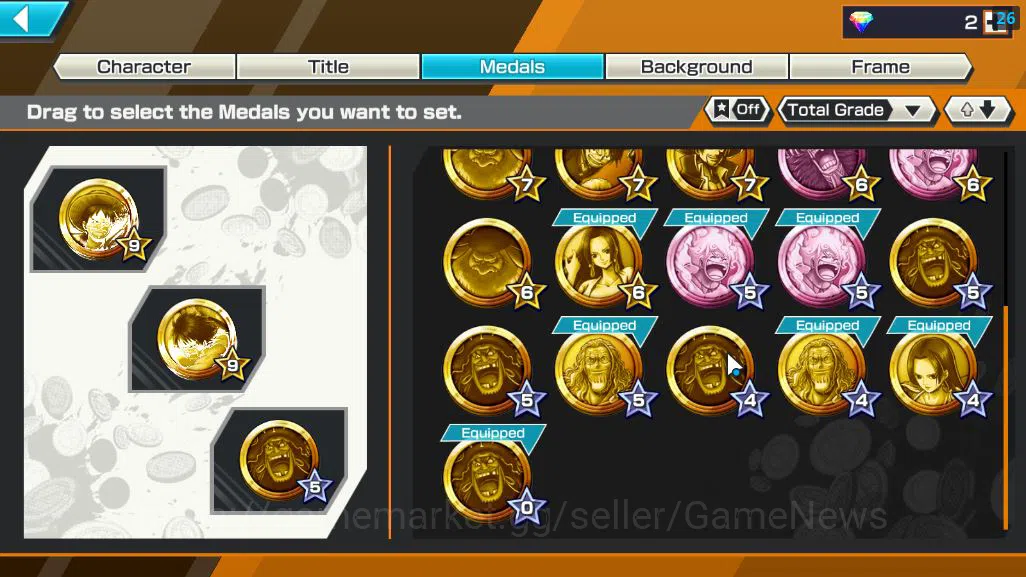 One Piece Bounty Rush Accounts Starter Global|6EX|KOP Gol D roger,Five Elders ST.Saturn,TFE Marshal D Teach,FilmZ 4