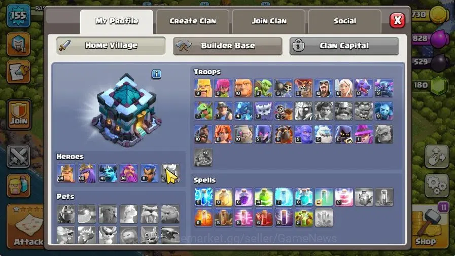 Clash of Clans Accounts TH 13-BH 8|LV 155|HH 7|BK 64,AQ 68,GW 34,MP 41,RC  image 4