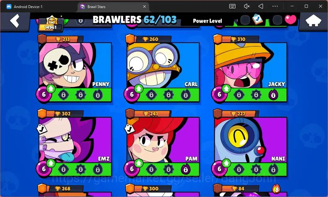 Brawl Stars Accounts Global|14961 Thropy|62 Brawler|6 MAX Hypercharge|S image 11