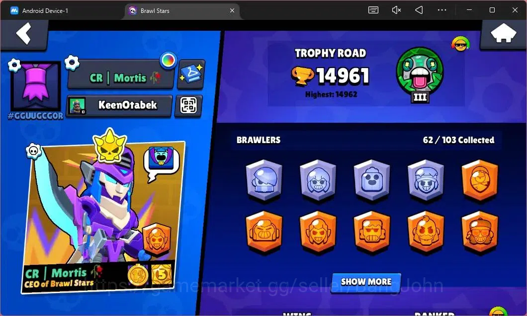Brawl Stars Accounts Global|14961 Thropy|62 Brawler|6 MAX Hypercharge|S image 2