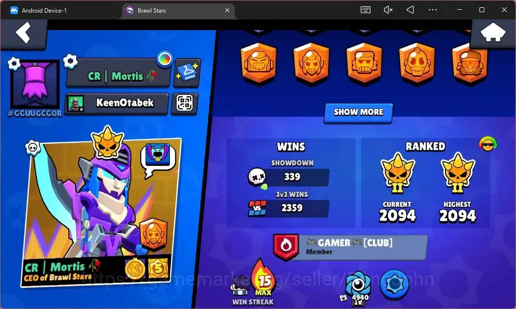 Brawl Stars Accounts Global|14961 Thropy|62 Brawler|6 MAX Hypercharge|S image 3
