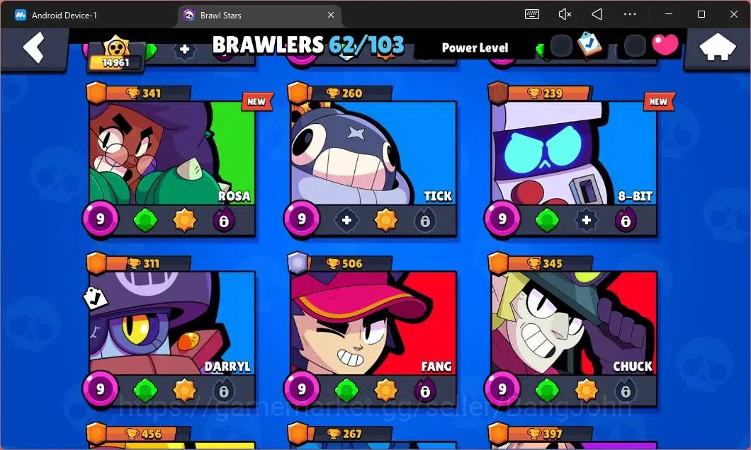 Brawl Stars Accounts Global|14961 Thropy|62 Brawler|6 MAX Hypercharge|S image 7