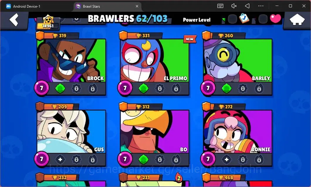 Brawl Stars Accounts Global|14961 Thropy|62 Brawler|6 MAX Hypercharge|S image 9