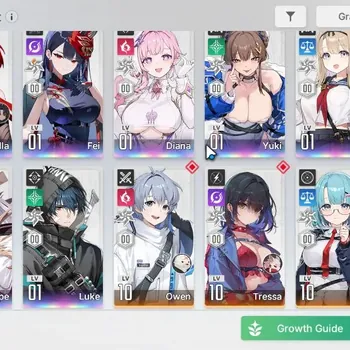 Chaos Zero Nightmare Accounts ASIA|Lv55|8 SSR(ArabellaM2+Sign,FeiM1,Diana,Yuki,Haru,Magna,Khalipe,Luke) 1 Combatant +1