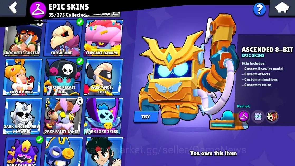 Brawl Stars Accounts 16228 Trophy|72 Brawlers 11 Max Lvl|1 Prestige|162 image 15