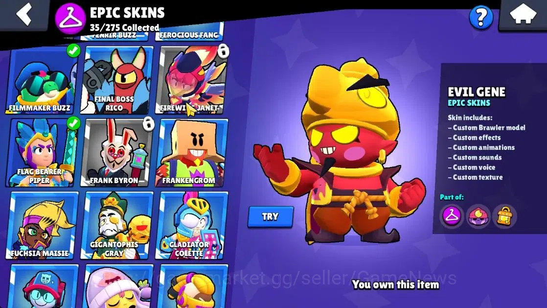 Brawl Stars Accounts 16228 Trophy|72 Brawlers 11 Max Lvl|1 Prestige|162 image 17