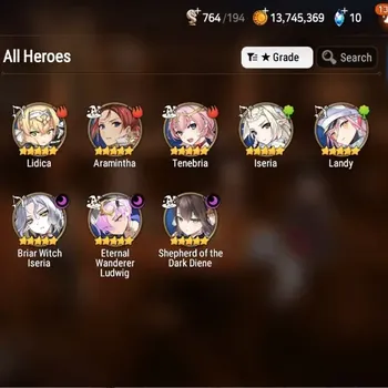 Epic Seven Accounts Starter Global Unverif|Fresh Starter|3ML(BWIseria,EWLudwig,SotDDiene)|PoH+Bless ON|Side Story Locked|E1