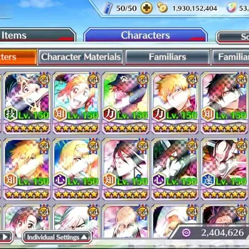 Bleach: Brave Souls Accounts High-End GLOBAL|53k Orbs|11th Ulquiora,SwimSuit26 Gisele,Orihime,DT Ichigo,Duo New Ichigo,10th