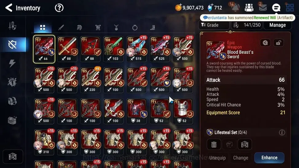 Epic Seven Accounts GLOBAL UnVerif|New Era|7 ML(NOTOS,Har Setti,DK Sha image 15